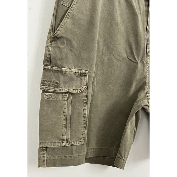 North River Outfitters Cargo Shorts Men's Size 38 Green 8 Inch 100% Cotton - Picture 3 of 11